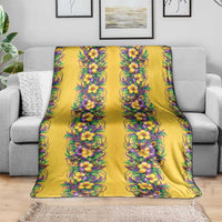 Aloha Hawaii Mardi Gras Blanket Gold Style