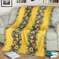 Aloha Hawaii Mardi Gras Blanket Gold Style