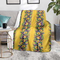 Aloha Hawaii Mardi Gras Blanket Gold Style