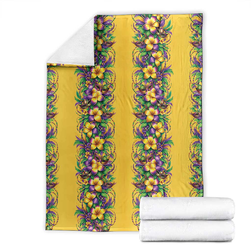 Aloha Hawaii Mardi Gras Blanket Gold Style