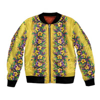 Aloha Hawaii Mardi Gras Bomber Jacket Gold Style
