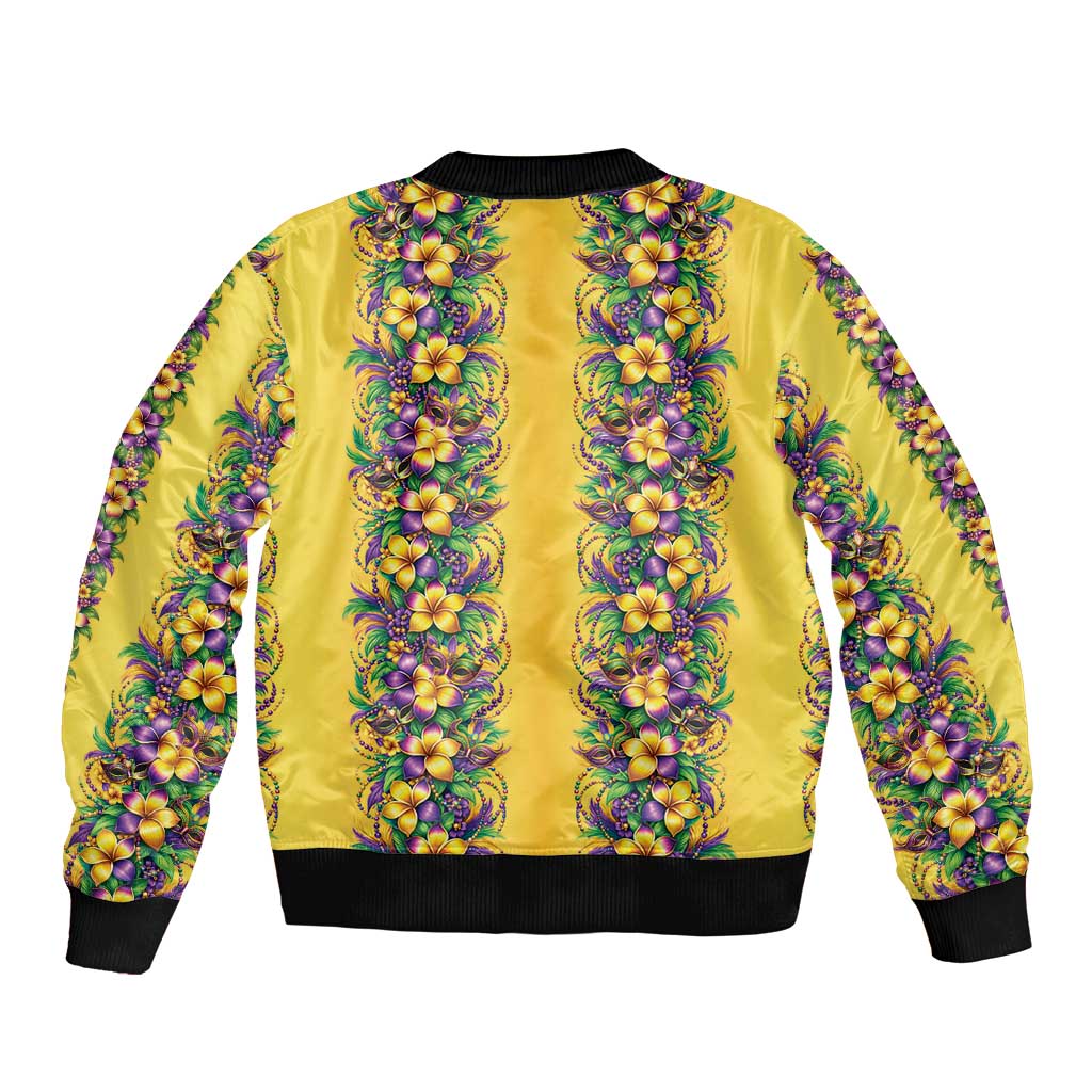 Aloha Hawaii Mardi Gras Bomber Jacket Gold Style