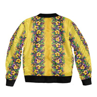 Aloha Hawaii Mardi Gras Bomber Jacket Gold Style