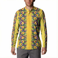Aloha Hawaii Mardi Gras Button Sweatshirt Gold Style
