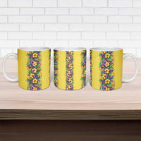 Aloha Hawaii Mardi Gras Ceramic Mug Gold Style