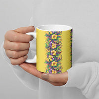 Aloha Hawaii Mardi Gras Ceramic Mug Gold Style