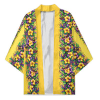Aloha Hawaii Mardi Gras Kimono Gold Style