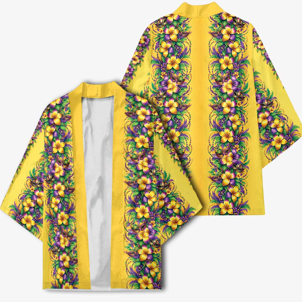 Aloha Hawaii Mardi Gras Kimono Gold Style