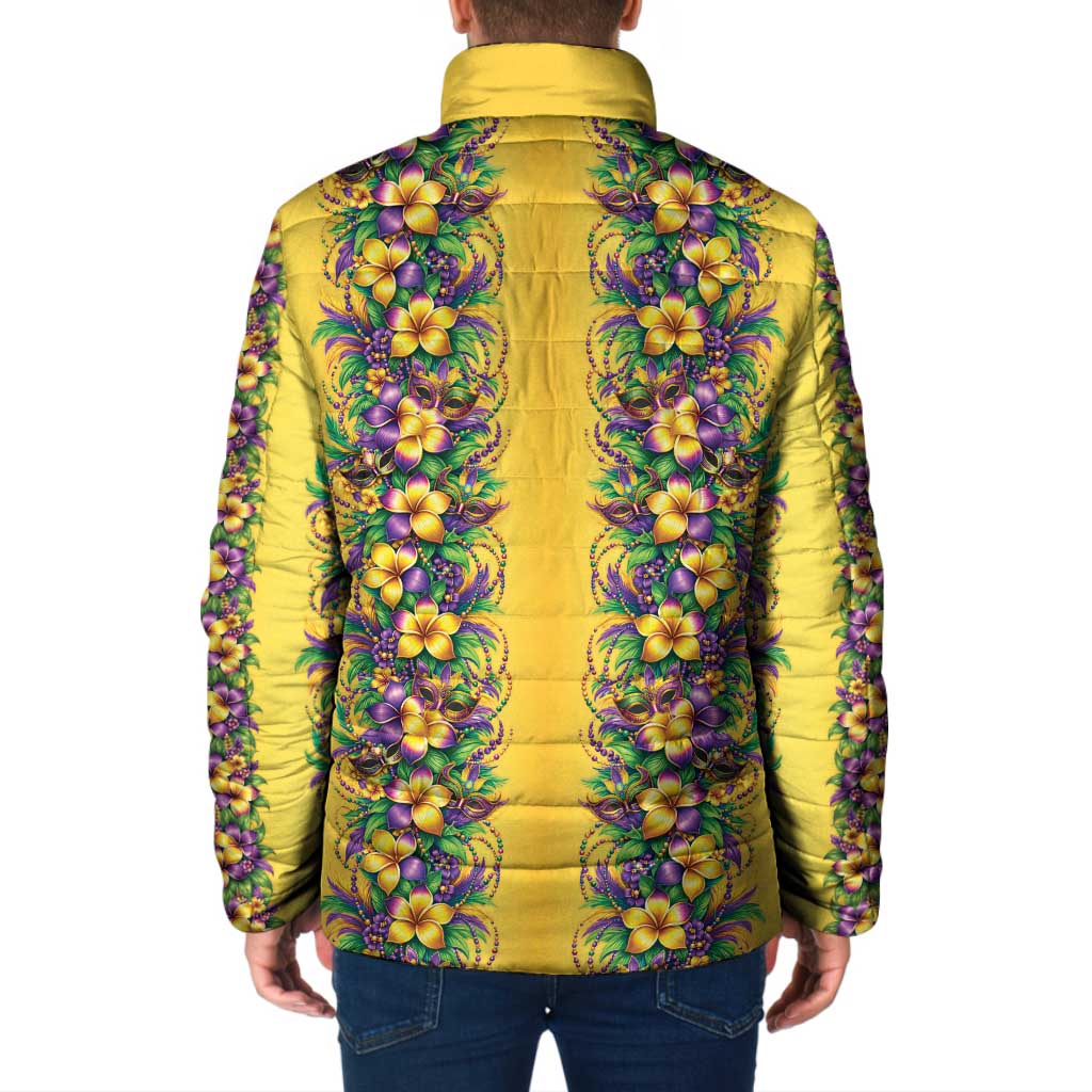 Aloha Hawaii Mardi Gras Padded Jacket Gold Style
