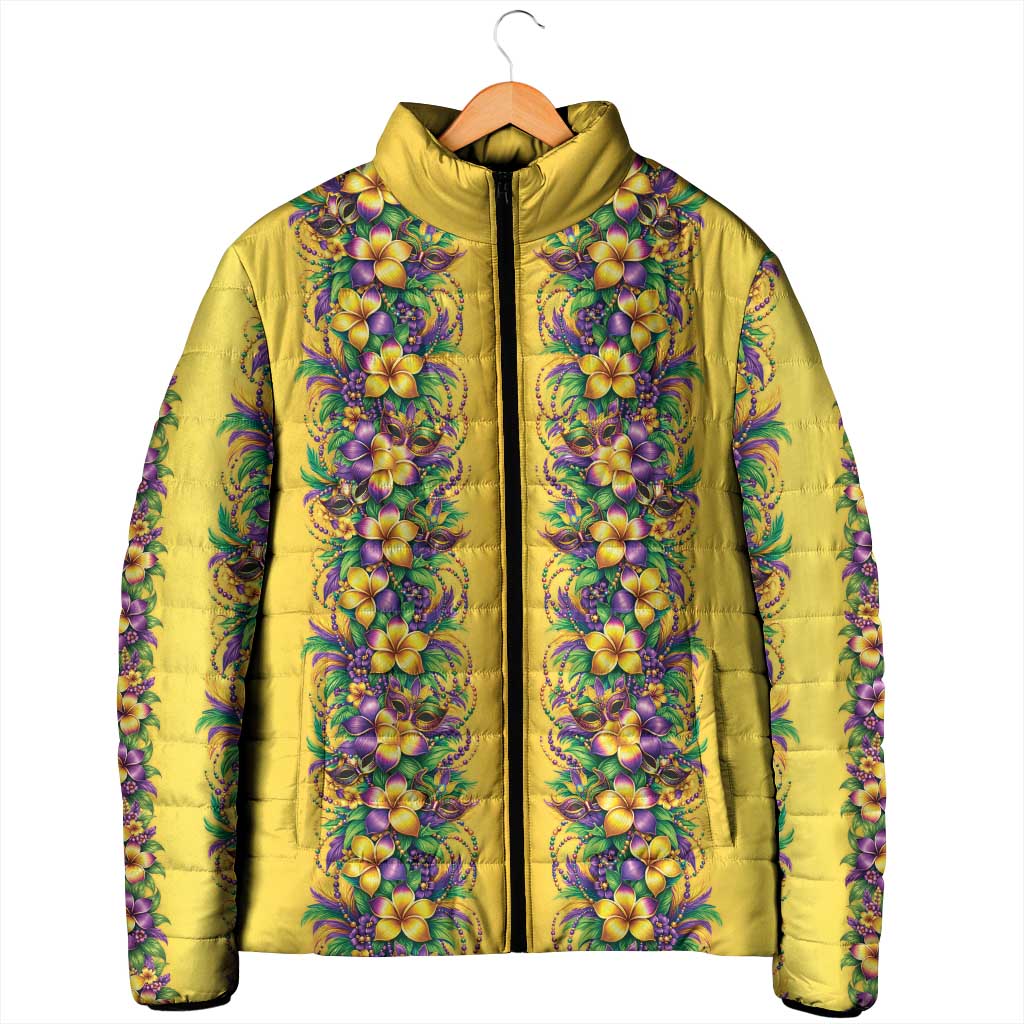 Aloha Hawaii Mardi Gras Padded Jacket Gold Style