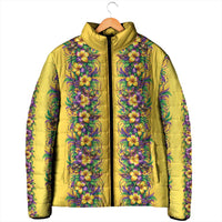 Aloha Hawaii Mardi Gras Padded Jacket Gold Style