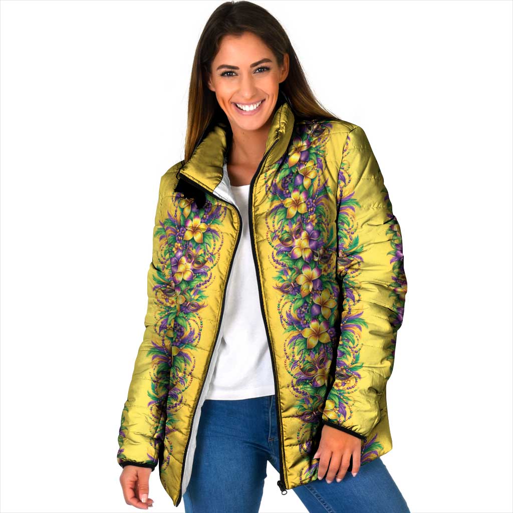 Aloha Hawaii Mardi Gras Padded Jacket Gold Style