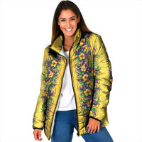 Aloha Hawaii Mardi Gras Padded Jacket Gold Style