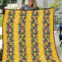 Aloha Hawaii Mardi Gras Quilt Gold Style