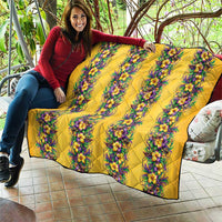 Aloha Hawaii Mardi Gras Quilt Gold Style