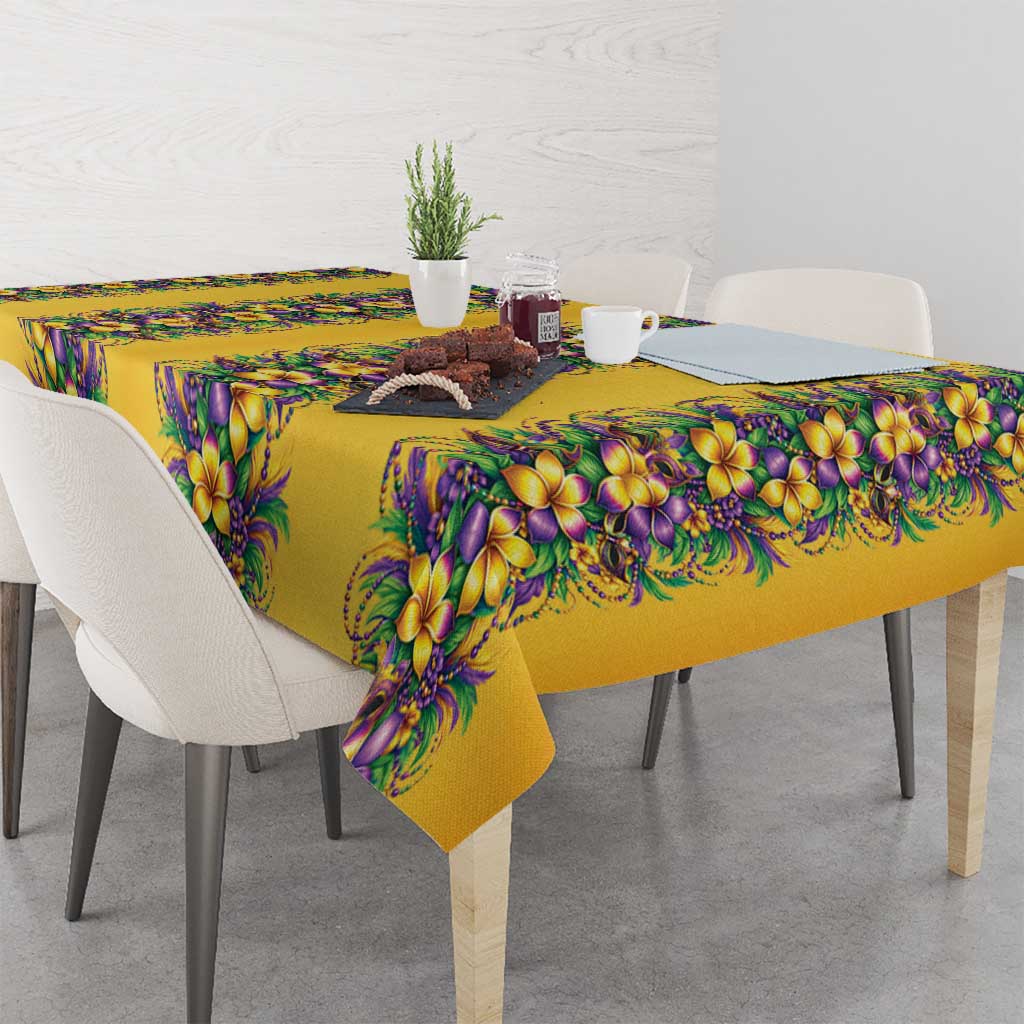 Aloha Hawaii Mardi Gras Tablecloth Gold Style