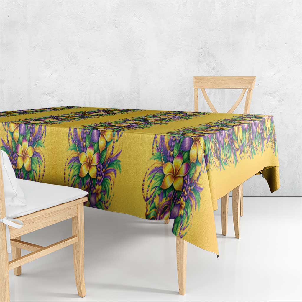 Aloha Hawaii Mardi Gras Tablecloth Gold Style