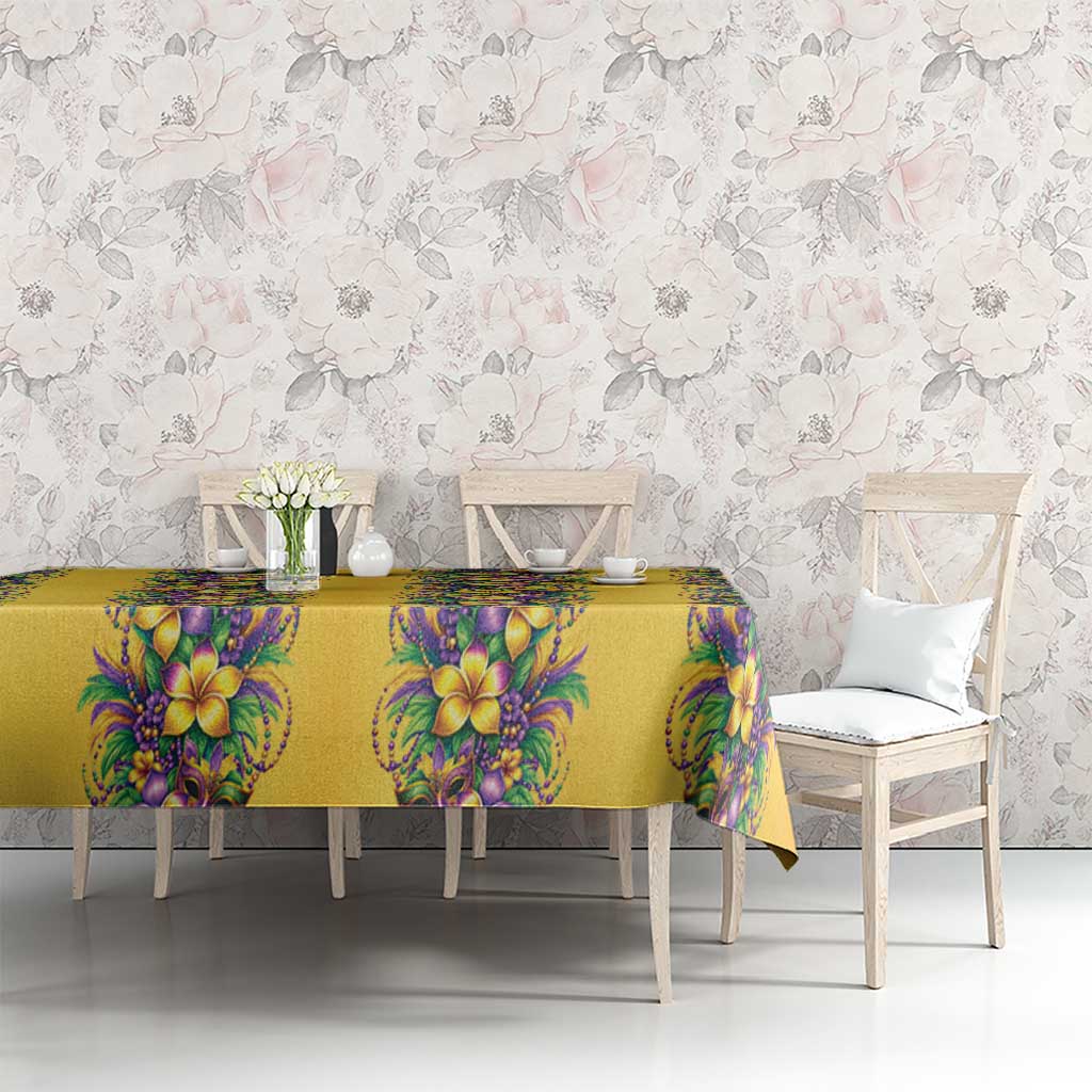 Aloha Hawaii Mardi Gras Tablecloth Gold Style