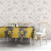 Aloha Hawaii Mardi Gras Tablecloth Gold Style