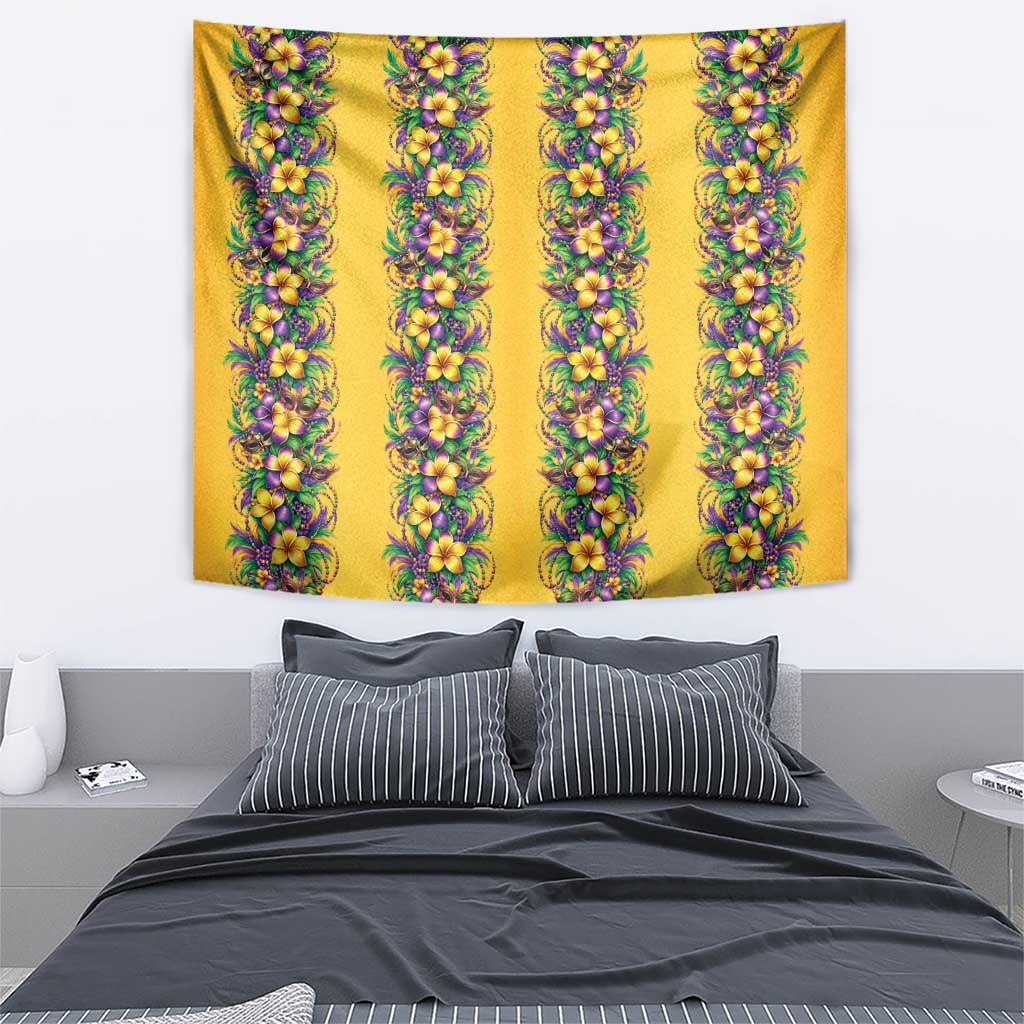 Aloha Hawaii Mardi Gras Tapestry Gold Style