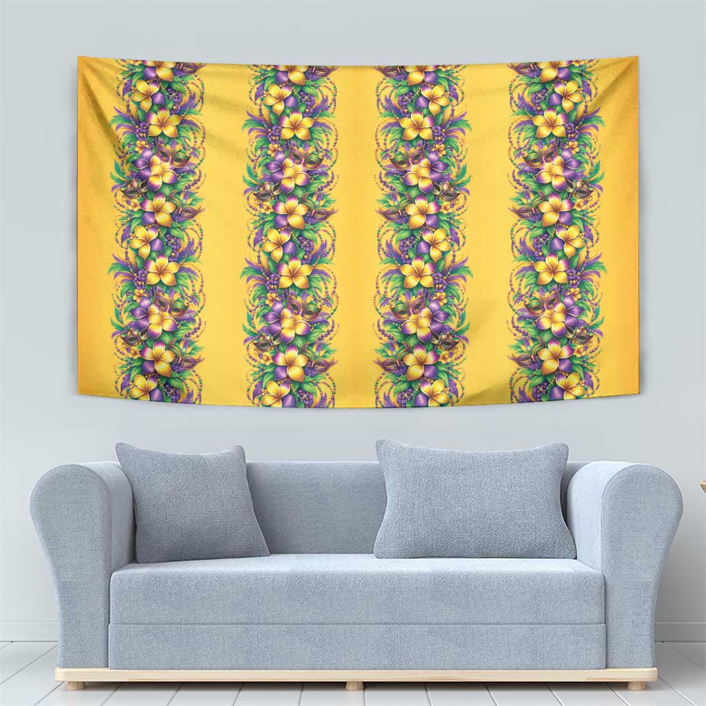 Aloha Hawaii Mardi Gras Tapestry Gold Style