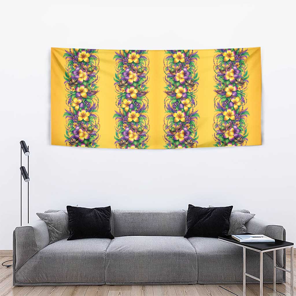 Aloha Hawaii Mardi Gras Tapestry Gold Style