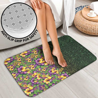 Hawaii Mardi Gras Bathroom Set Tropical Flowers Glitter Style