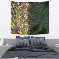 Hawaii Mardi Gras Tapestry Tropical Flowers Glitter Style