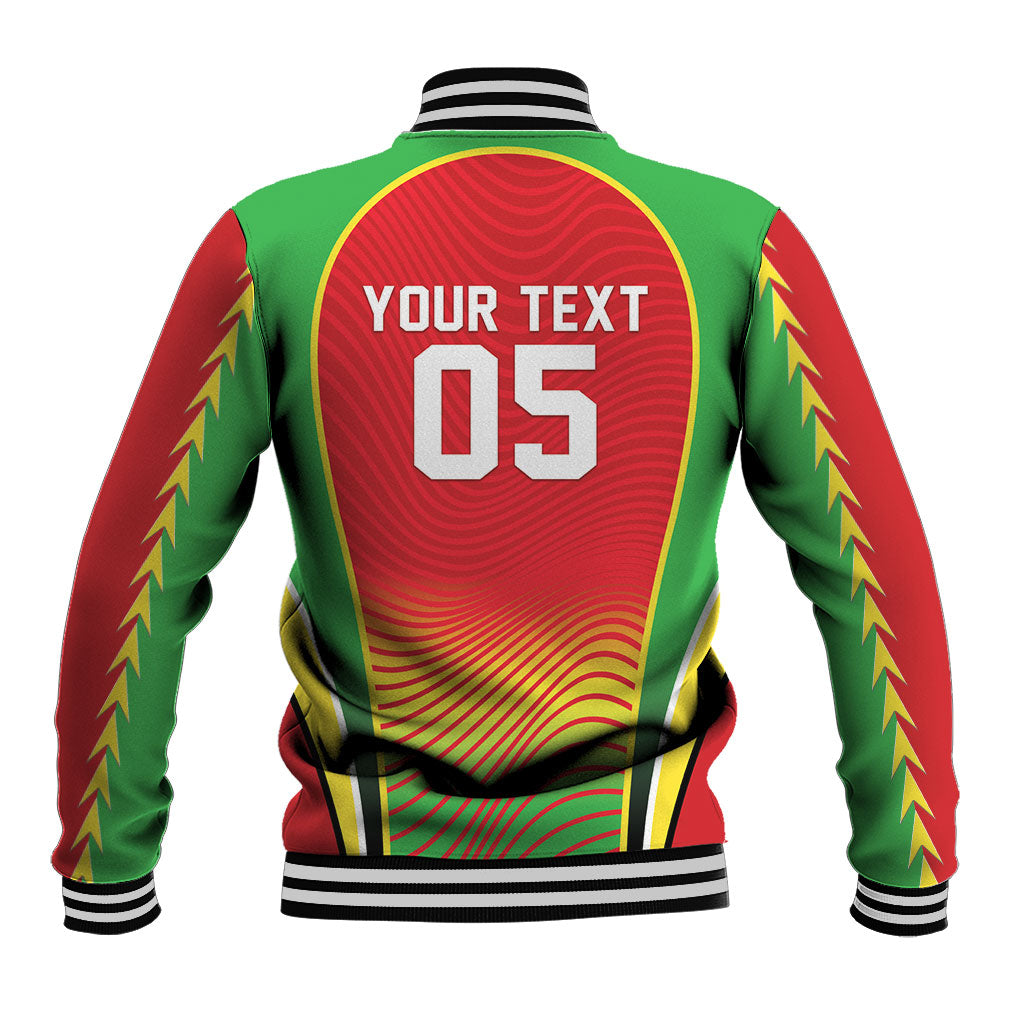 Custom Guyana 2026 Cricket Baseball Jacket Come On Warriors
