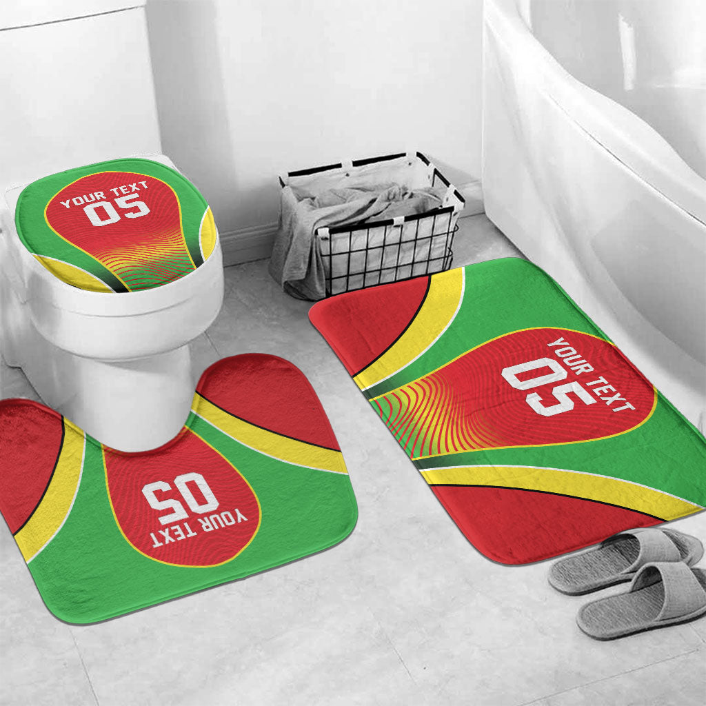 Custom Guyana 2026 Cricket Bathroom Set Come On Warriors