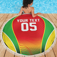 Custom Guyana 2026 Cricket Beach Blanket Come On Warriors