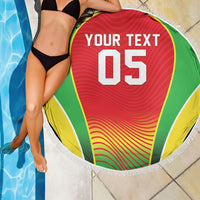 Custom Guyana 2026 Cricket Beach Blanket Come On Warriors