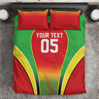 Custom Guyana 2026 Cricket Bedding Set Come On Warriors