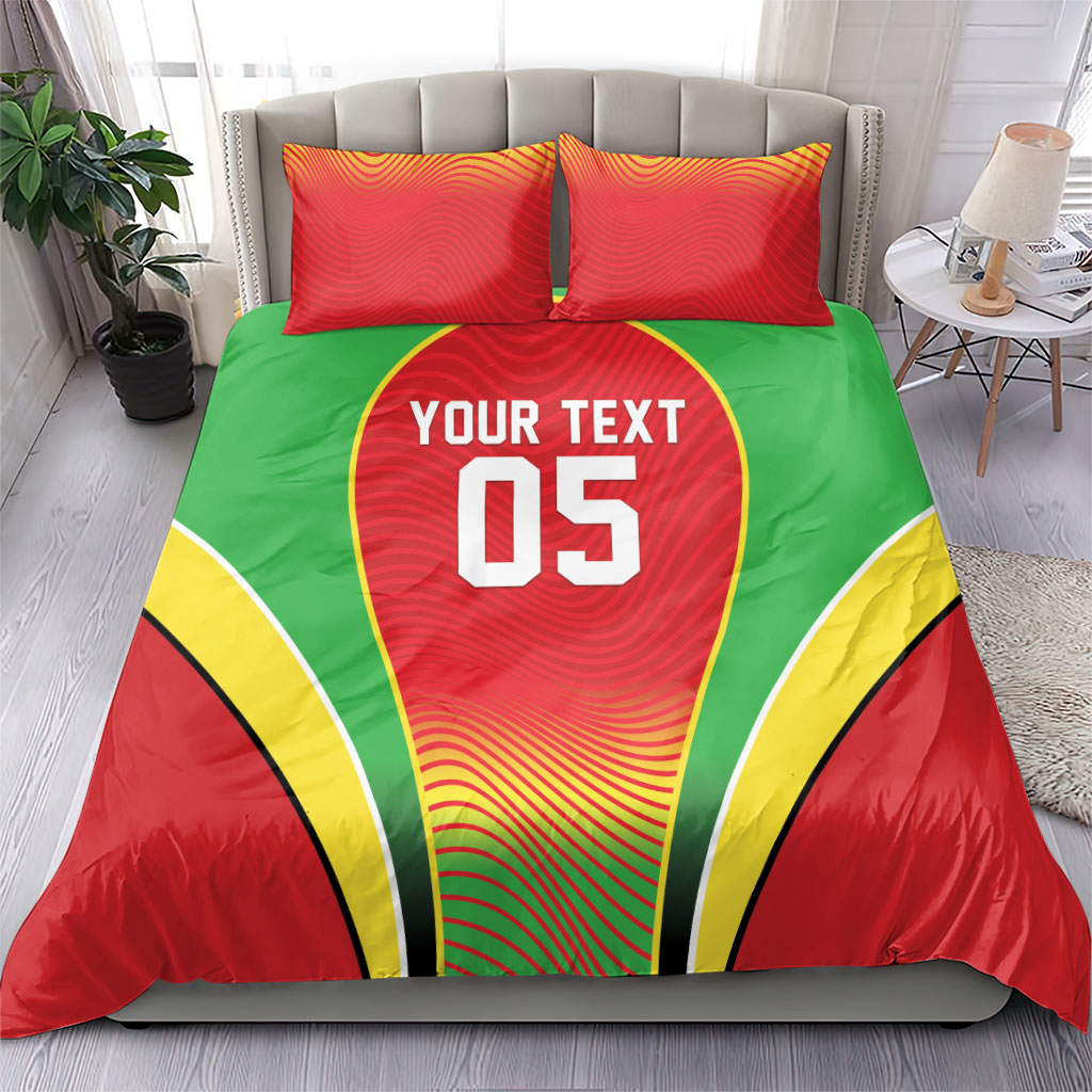 Custom Guyana 2026 Cricket Bedding Set Come On Warriors