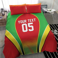 Custom Guyana 2026 Cricket Bedding Set Come On Warriors