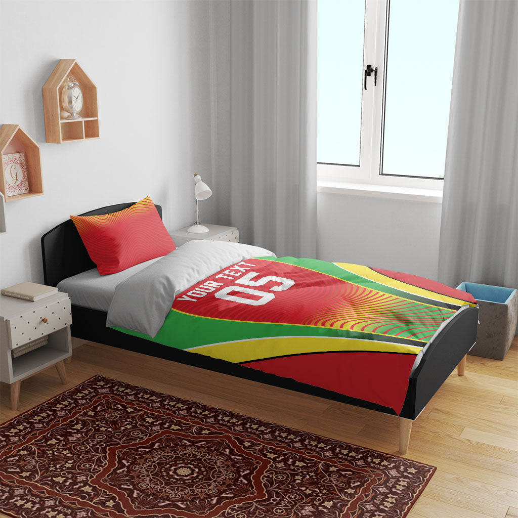 Custom Guyana 2026 Cricket Bedding Set Come On Warriors