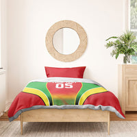 Custom Guyana 2026 Cricket Bedding Set Come On Warriors
