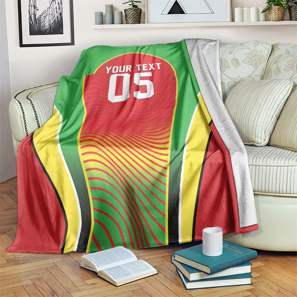 Custom Guyana 2026 Cricket Blanket Come On Warriors