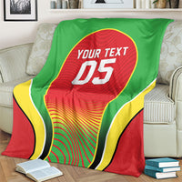 Custom Guyana 2026 Cricket Blanket Come On Warriors