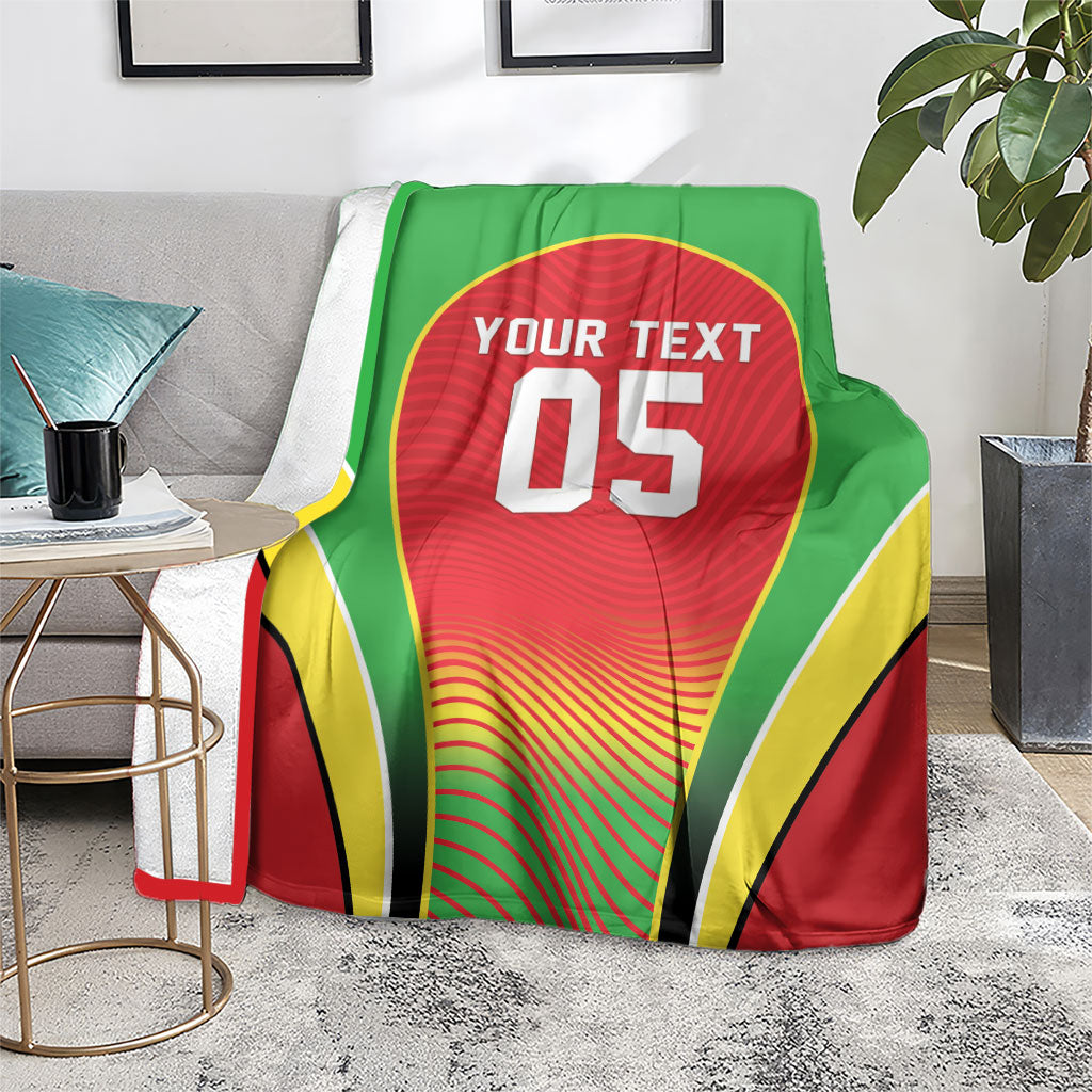 Custom Guyana 2026 Cricket Blanket Come On Warriors