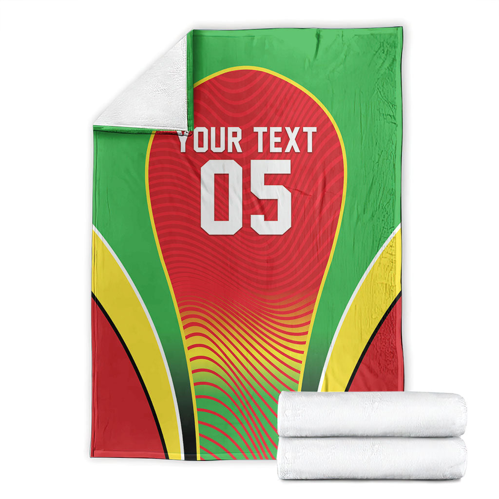 Custom Guyana 2026 Cricket Blanket Come On Warriors