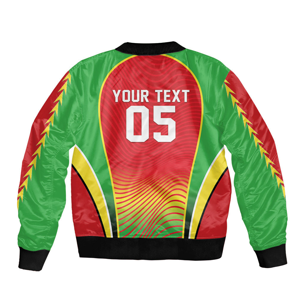 Custom Guyana 2026 Cricket Bomber Jacket Come On Warriors