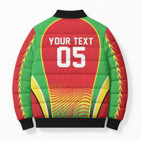 Custom Guyana 2026 Cricket Bomber Puffer Jacket Come On Warriors