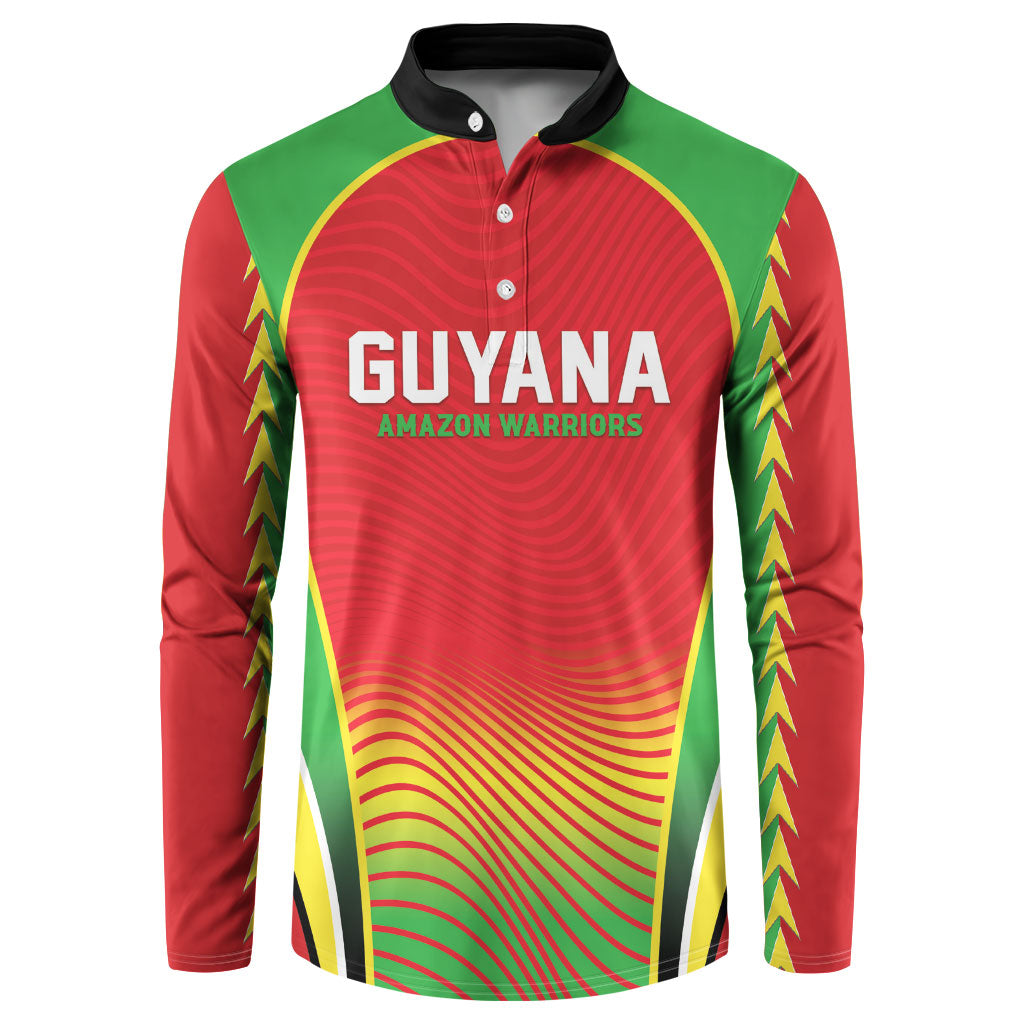 Custom Guyana 2026 Cricket Button Sweatshirt Come On Warriors