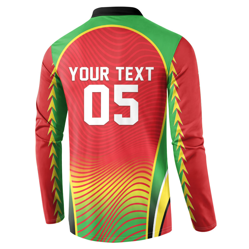 Custom Guyana 2026 Cricket Button Sweatshirt Come On Warriors