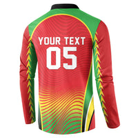 Custom Guyana 2026 Cricket Button Sweatshirt Come On Warriors