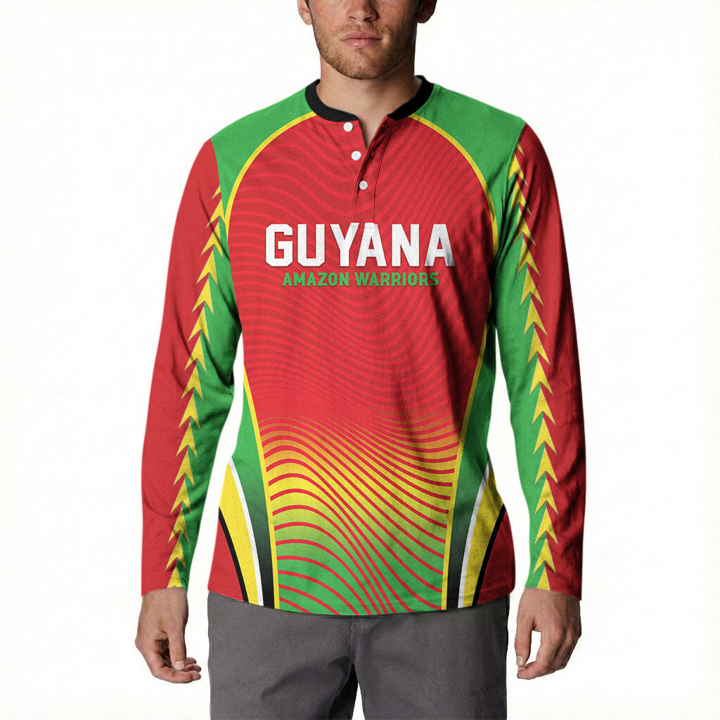 Custom Guyana 2026 Cricket Button Sweatshirt Come On Warriors