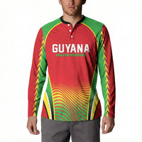 Custom Guyana 2026 Cricket Button Sweatshirt Come On Warriors
