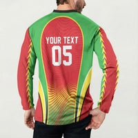 Custom Guyana 2026 Cricket Button Sweatshirt Come On Warriors