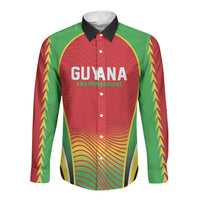 Custom Guyana 2026 Cricket Long Sleeve Button Shirt Come On Warriors